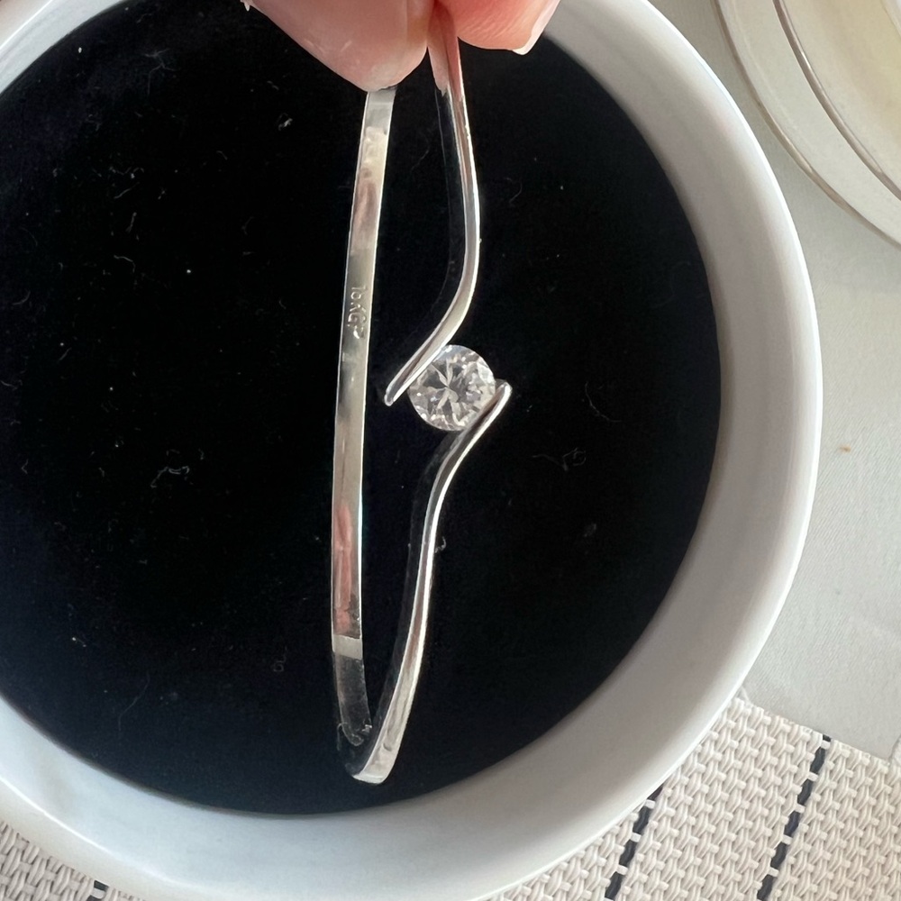 18 k white gold plated bracelet